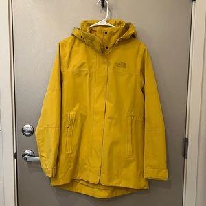 Womens The North Face Yellow Rain Trench Jacket